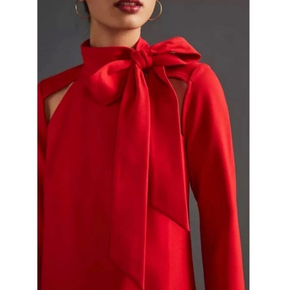 MAEVE pussybow red mini - Picture 3 of 8